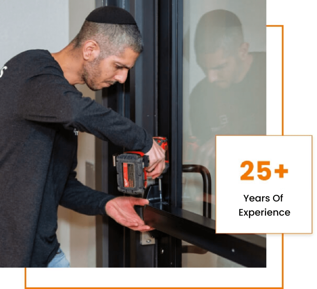 Locksmith Installing and Fixing Lock on a door